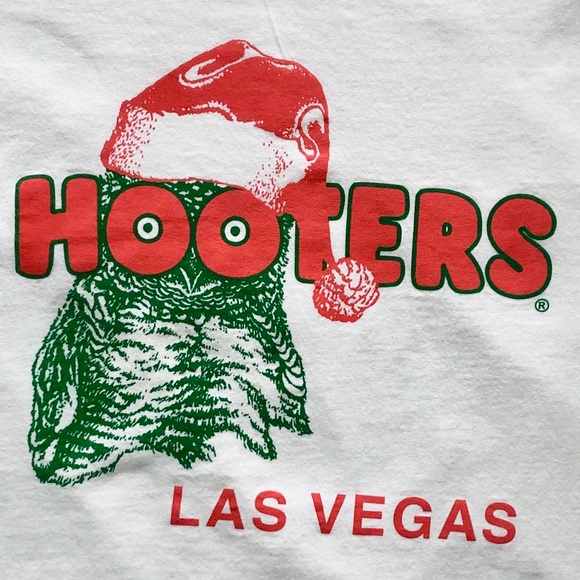 Hooters, Las Vegas, Vintage T-Shirt, Christmas Shirt Say No To Fruitcake, Size L - Picture 2 of 12